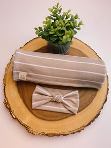 Taupe Stripes Swaddle