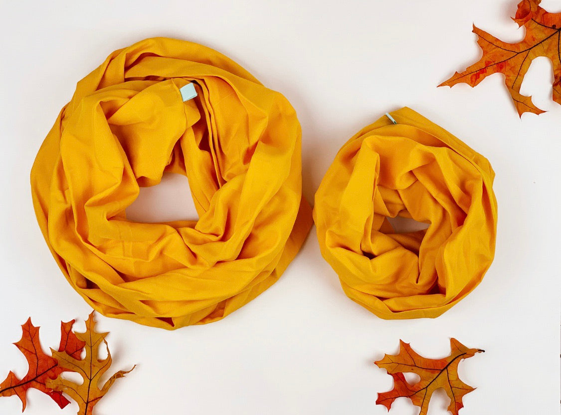 Mustard Infinity Scarf Set