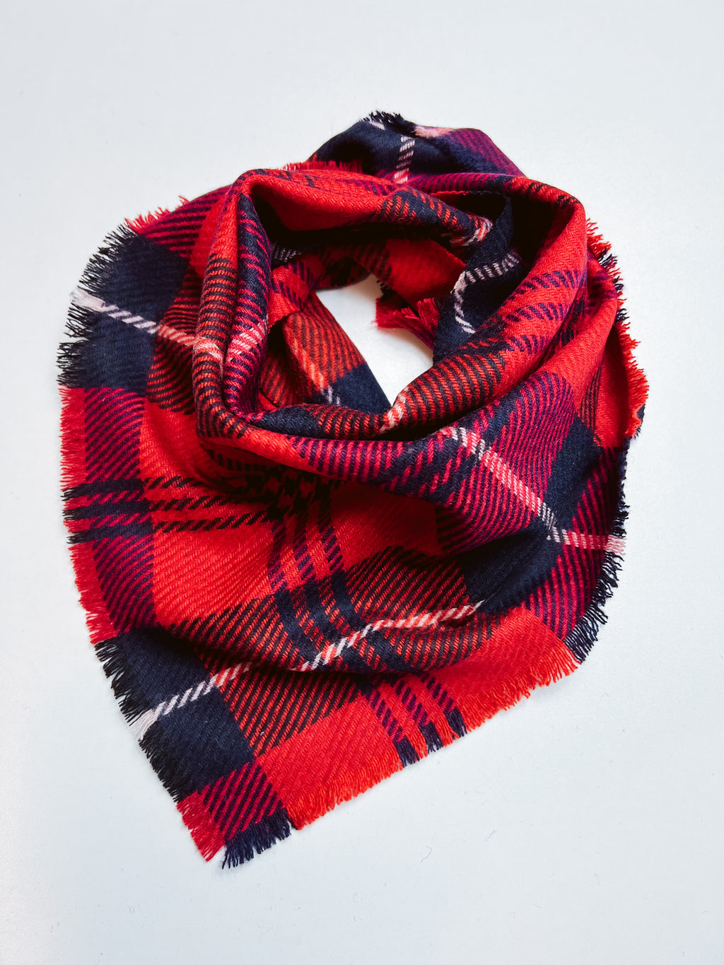Red+Blue Plaid Bandana Scarf for Little’s