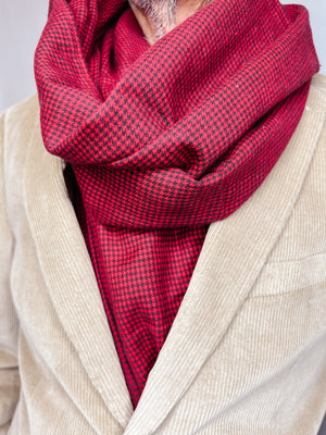 Red Houndstooth Scarf